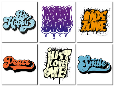Colorful graffiti lettering design fun letters graphic design illustration logo textillustration typography vector