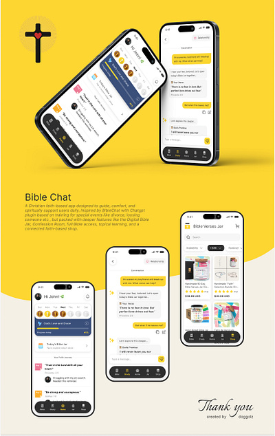Bible Chat App bible app design figma ios mobile app ui ui design uxui design