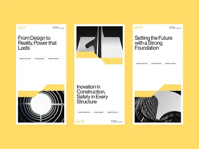 Social Media - Construction Company brand identity branding clean design construction graphic design habito hatypo instagram post layout logo logo design minimalist layout social media visual identity yellow brand