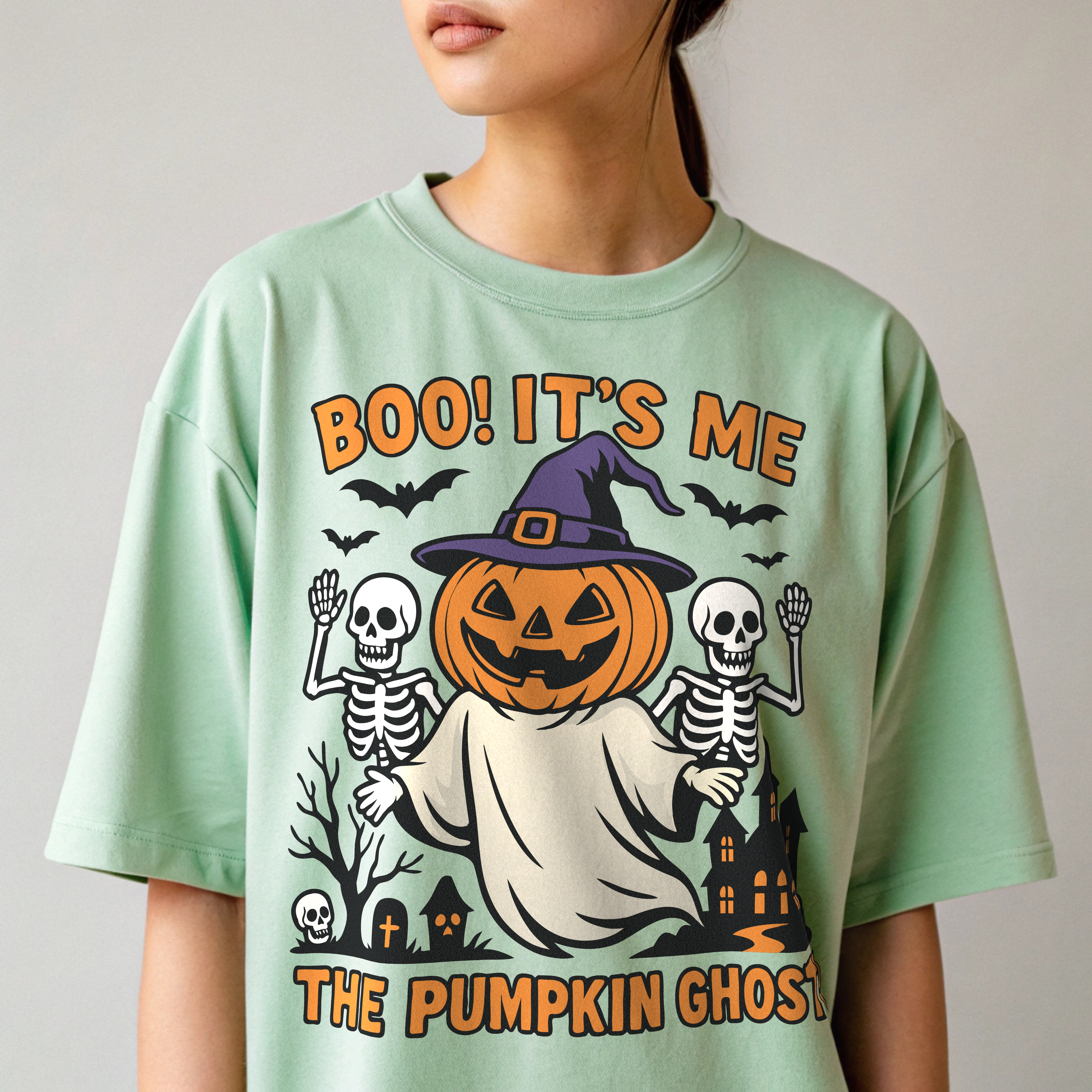 🎃👻 BOO! IT’S ME — THE PUMPKIN GHOST! 👻🎃 customtshirtdesign graphicdesigner halloween2025 halloweenstyle halloweentshirt halloweenvibes pumpkinghost t shirt design typography t shirt design vintage t shirt vintage typography