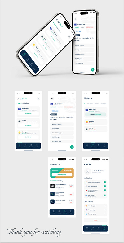 Cine.Vote App android cinema vote design figma ios mobile app ui ui design uxui design vote app