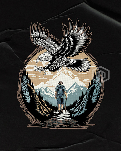 OUTDOOR FOR LIFE artwork branding commissionwork design illustration illustrator logo outdoorapparel tshirt ui