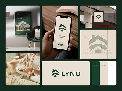 Lyno Logo & Branding animate app app logo brand brand identity branding graphic design home identity iot logo logo design logo motion logotype mark smart home smart house tech visual identity