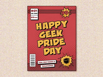 Happy Geek Pride Day design graphic graphicdesign graphics illustration minimal vector