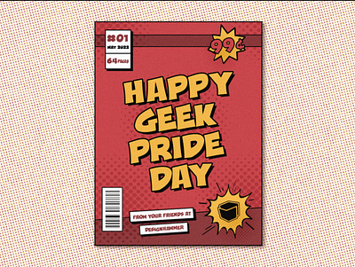 Happy Geek Pride Day design graphic graphicdesign graphics illustration minimal vector