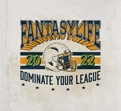 Fantasylife - Merchandise Illustration angonmangsa badges branding competition design football graphic design graphicdesign hand drawn illustration league logo longshirt media merch merchandise sport sporty tshirt vintage