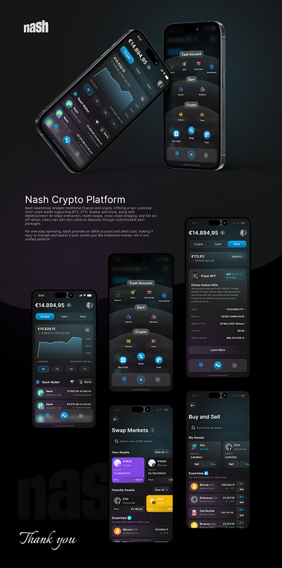 Nash Crypto App android crypto design figma finance ios mobile app ui ui design uxui design