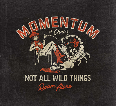 Momentum - Illustration for Merchandise angonmangsa badge badges brand branding design flower girl graphic design graphicdesign hand drawn illustration lockup logo pop scorpion streetwear ui vintage