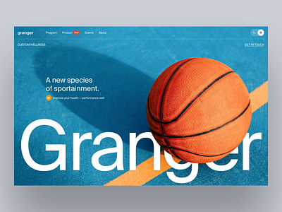 Granger - Landing page Animation animation branding clean gym health health care homepage landing page landingpage lifestyle motion motion graphic motion graphics sport tracker ui ux web design website wellness