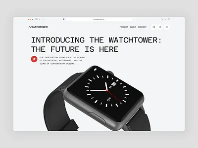 WATCHTOWER - Hero Section UI Design branding dashboard design figma hero section landing page mobile app modern modern design section smart watch ui design ui uiux watch watch brand webapp webdesign website website design