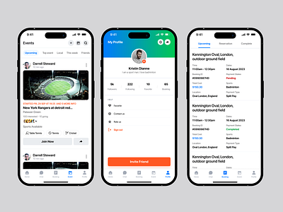 ActiveSync – Sports Booking App Design analytics app design booking app football game on time gaming app lifestyle mobile app mobile ui play on demand profile social app sport sport match sport mobile app sports app sports app design user interface venue booking wavespace
