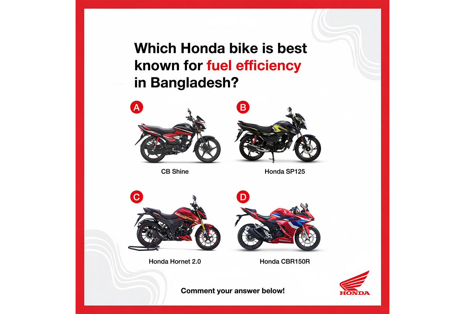 Motorcycle Quizzes & Polls design bike design graphic design honda motorbike motorcycle motorcycle quizzes polls polls quizze social media post design