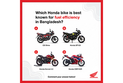 Motorcycle Quizzes & Polls design bike design graphic design honda motorbike motorcycle motorcycle quizzes polls polls quizze social media post design