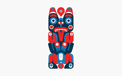 NorthShore Artpop cilabstudio design firstnation illustration mask monster totem tribal