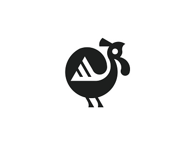 Modern turkey ready-made logo for sale by Anhdodes - Logoadoni anhdodes bird branding chicken design graphic design illustration logo logo design logo designer logodesign minimalist logo thanksgiving turkey