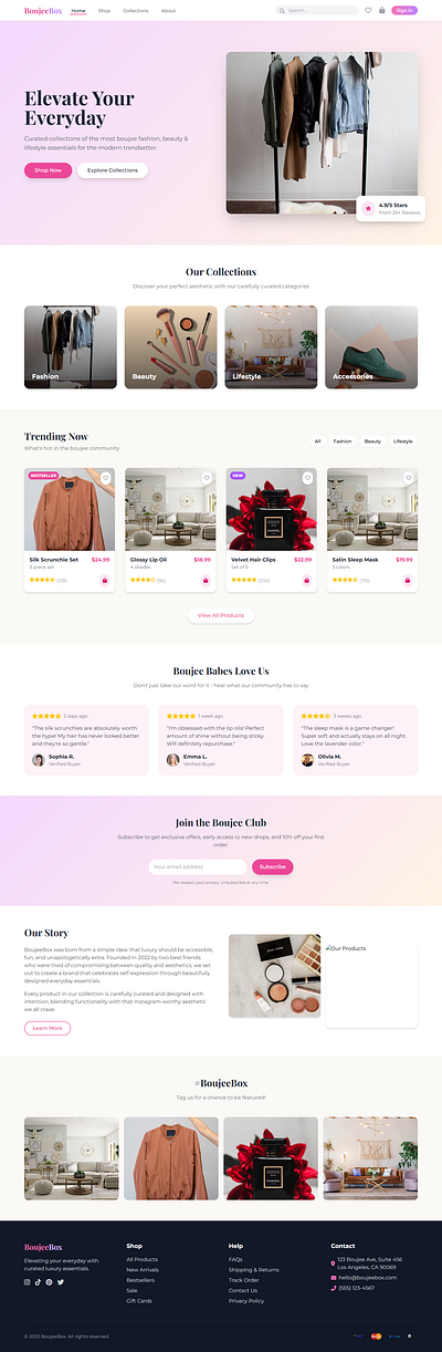 Shopping web Wireframe 3d branding ui