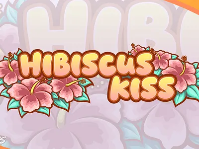 Hibiscus Kiss Commission beauty logo branding cartoon logo flower illustration logo logo design mascot logo text design text logo typography