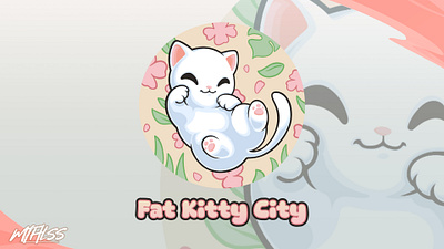 Fat Kitty City Commission cartoon design cartoon logo cat cat logo cute cartoon cute mascot hotel logo illustration mascot mascot logo pet petshop pet logo streamer logo