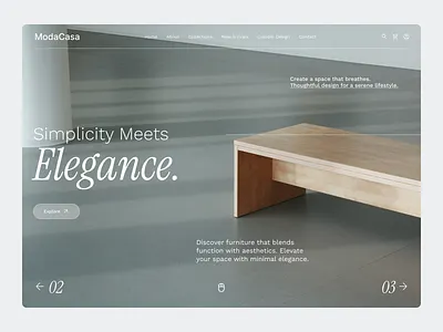 Modacasa Furniture Website branding clean flat furniture interior minimal modern responsive ui ux web website