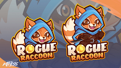 Rogue Raccoon Commission animal logo animal mascot boardgame cartoon illustration dice dnd game gamer gaming logo mascot mascot logo pet logo raccoon streamer