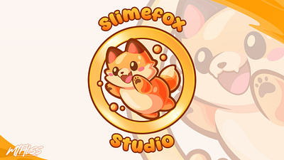 SlimeFox Studio Commission branding cartoon logo cartoon mascot character design cute cute design cute illustration fox illustration logo logo design mascot design mascot logo