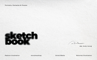 Sketch book fashion illustration magazine package poster storyboard