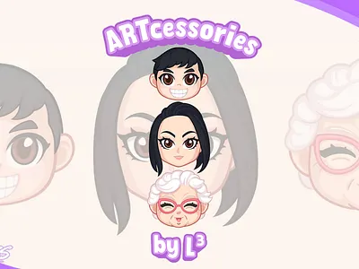 ARTcessories by L3 Commission cartoon character cartoon logo character design cute cartoon cute character game asset game design icon illustration logo character mascot logo streamer logo
