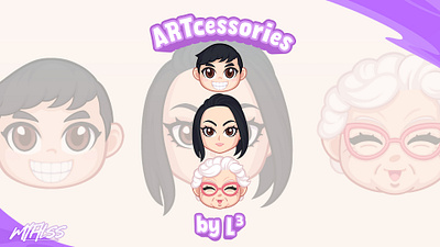 ARTcessories by L3 Commission cartoon character cartoon logo character design cute cartoon cute character game asset game design icon illustration logo character mascot logo streamer logo