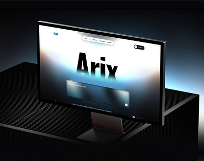 Landing Page Design for Arix AI Company ai ai landing page ai platform ai tool ai website ai website design artificial intelligence chatbot clean hero section homepage landing web web design website