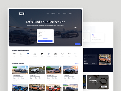 🚗 Car Dealership Website – Homepage UI Design bluetheam figma homepagedesign responsivedesign uxui webdesign