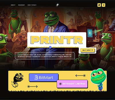 Meme Coin Website character design crypto meme degen landing page meme coin meme coin dashboard meme coin landing page meme coin website meme template meme tokon meme trading pepe uidesign web design
