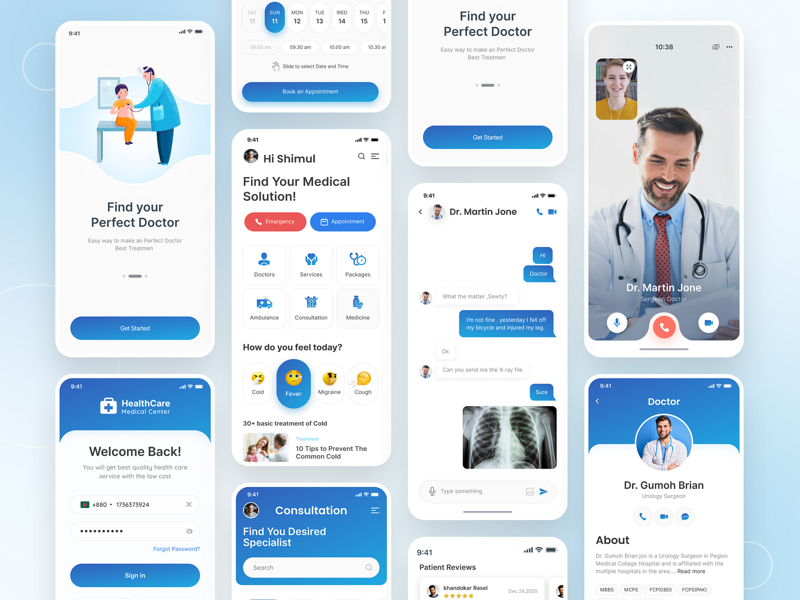 Medical App Design by Shimul Hossain 🌸 on Dribbble