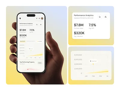 Property Dashboard Responsive UI app app design chart ui crm erp hr hs mobile app design mobile interface product design property management real estate responsive design saas software ui user interface ux