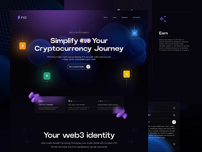 Crypto Landing Page app bitcoin blockchain crypto crypto landing page cryptocurrency landing page web app web design website