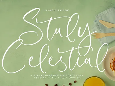 Staly Celestial - A Beauty Handwritten Script Font style
