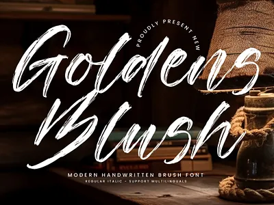 Goldens Blush - A Modern Handwritten Brush Font style