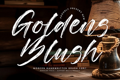 Goldens Blush - A Modern Handwritten Brush Font style