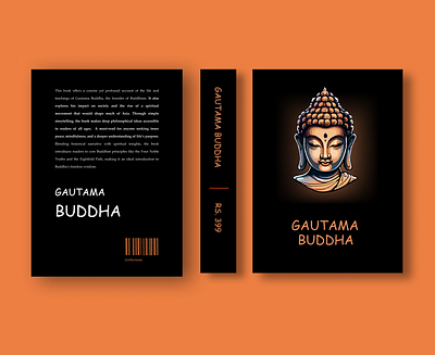 Gautama Buddha - Book Cover Design book branding coverpage dailyui dark experience figma graphic design illustration illustrator interface logo minimal productdesign ui ux viral