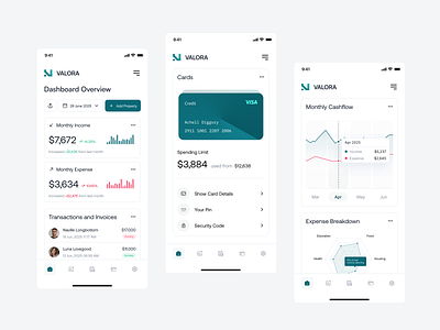 Valora - AI Smart Finance Mobile Responsive ai ai agent analytics artificial intelligence b2b clean dipa inhouse finance fintech investment mobile responsive modern modern design product design saas startup uiux wealth wealth management