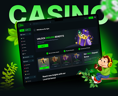Gambling Dashboard Design bonus page casino website gambling dashboard gambling website gaming online casino