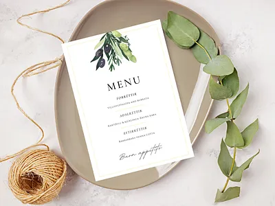 "Summer in Italy" Custom Menu Design for a Birthday Celebration branding delfina the designer design digital illustration graphic design illustration italian style menu design olives