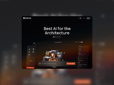 Next-Gen Architecture AI Tool - Arcus AI ai assistant animation app design architechtural visualizaition artificial intelligence branding card dashboard e commerce illustration landing page logo logo design mobile mobile app product design real estate typography web design website design