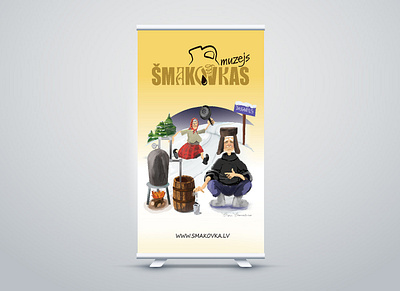 Illustration, Banner for Museum illustration