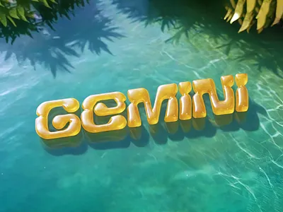 Lettering Gemini y2k Render ae ai branding gemini graphic design hand lettering identity jelly key visual kv lettering logo logotype render ai tropical typography