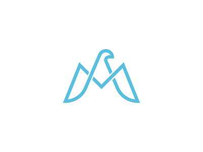 M Bird Logo animal logo bird bird logo icon line logo m bird m logo minimal modern logo monogram simple logo