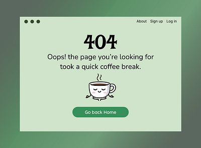 Fun 404 Error Page Design – Figma + Auto Layout Practice