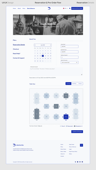 Reservation & Pre-Order Flow Reservation Details Page cart page design figma product page ui webdesign website