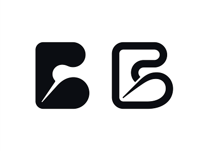 WIP b b blackstilt bird bird logo blackstilt letter letter b logo logotype mark monogram symbol typography