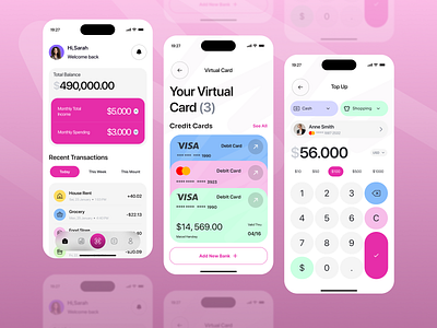 Digital wallet mobile application ui design app app design banking blockchain crypto wallet cryptocurrency digital wallet finance financial fintech mobile mobile app mobile design money transaction ui ux wallet wallet app