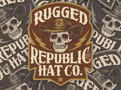 Rugged Republic Hat Co. branding company brand logo company branding company logo design graphic design illustration logo typeface